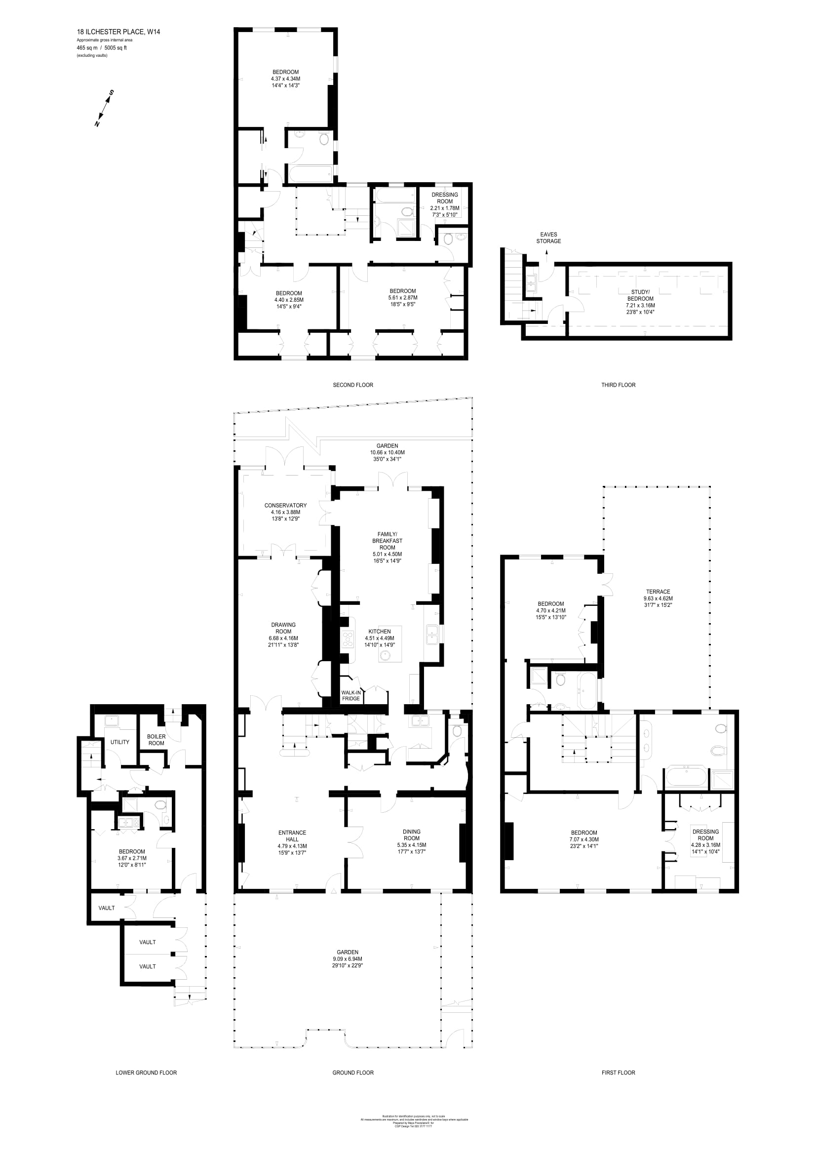 Floorplans For Ilchester Place, London