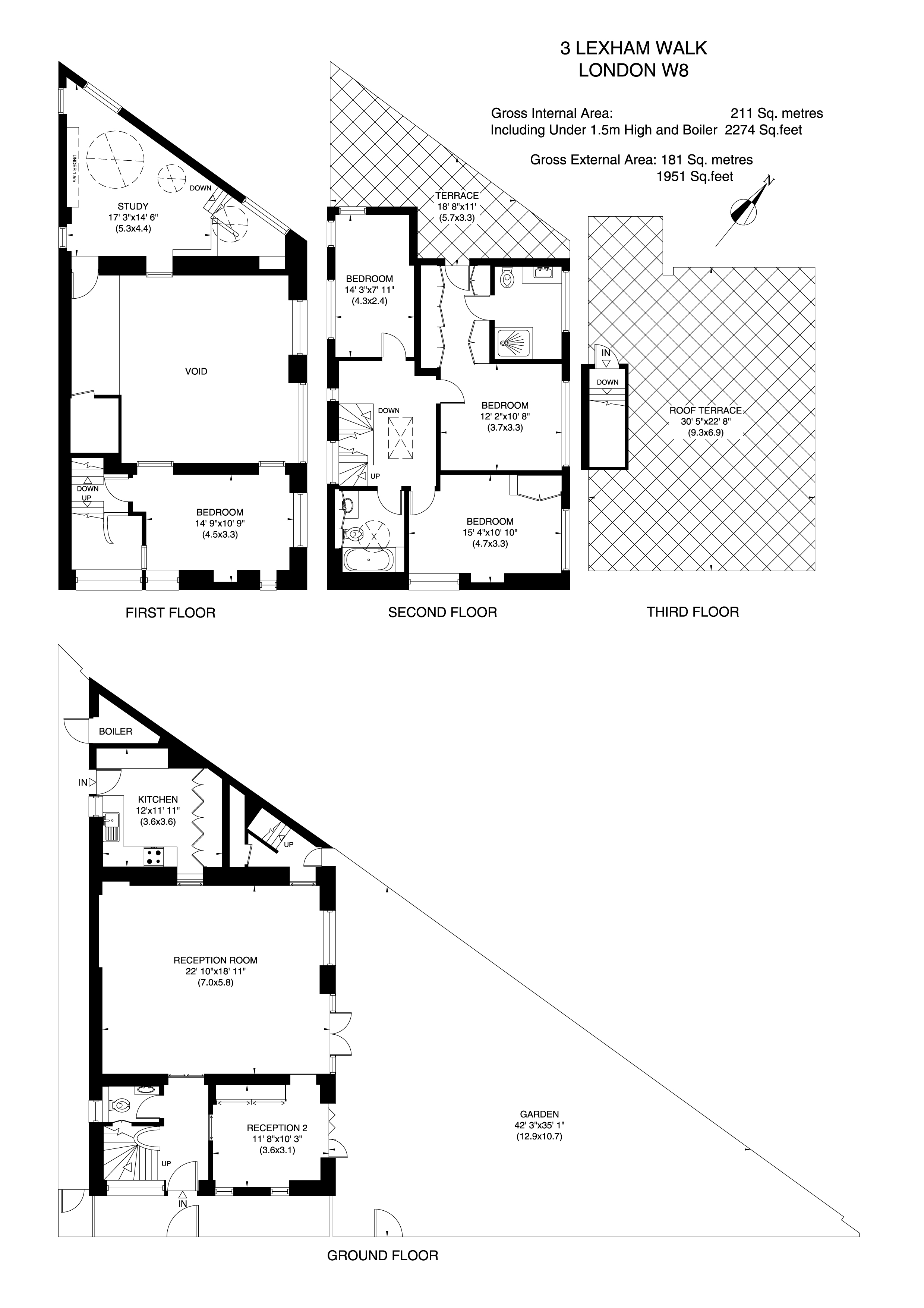 Floorplans For Lexham Walk, London