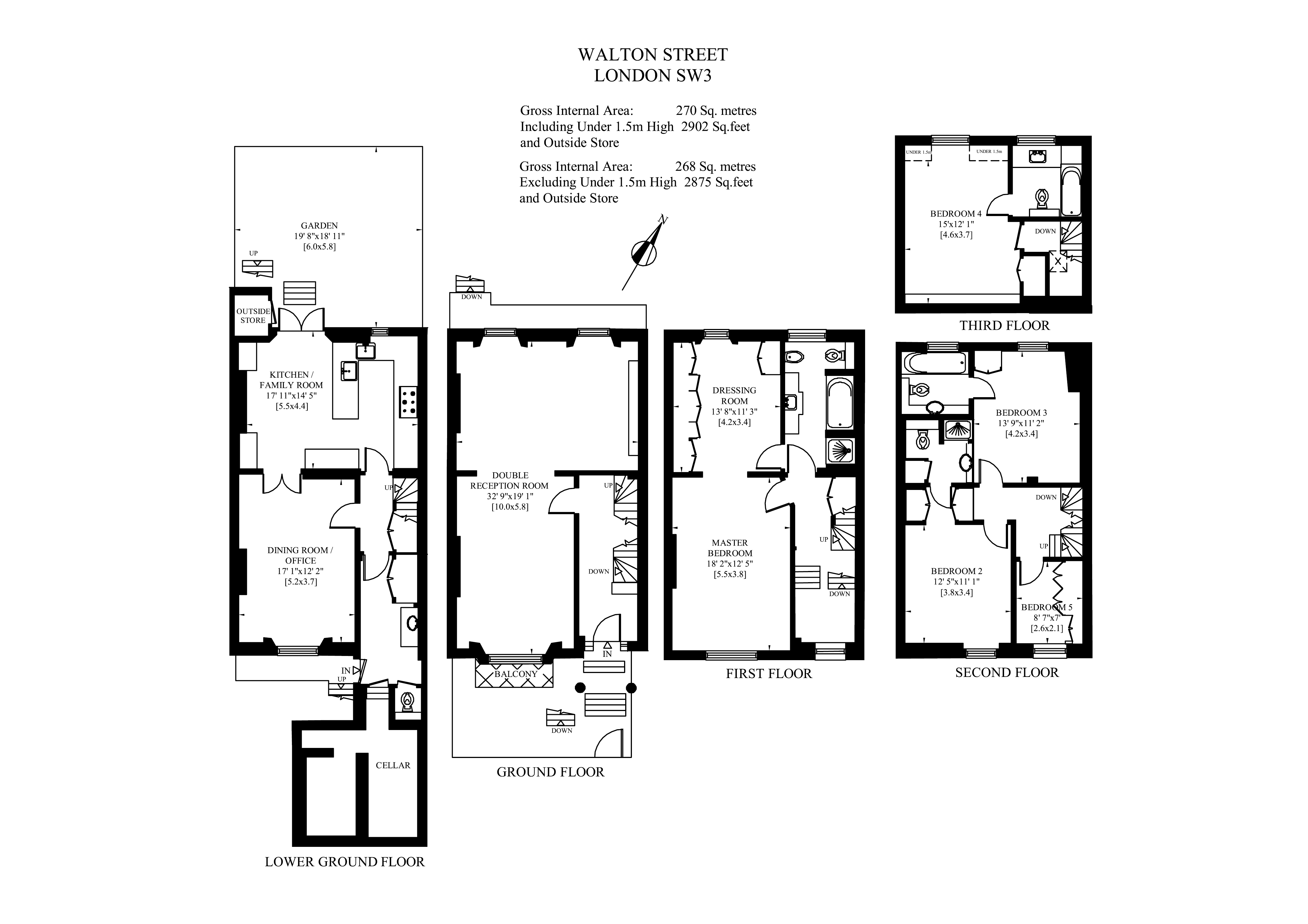 Floorplans For Walton Street, London