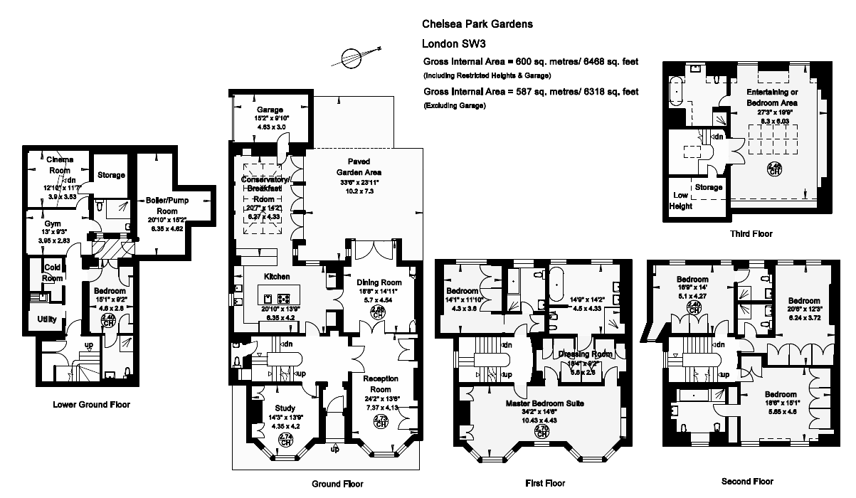 Floorplans For Chelsea Park Gardens, SW3
