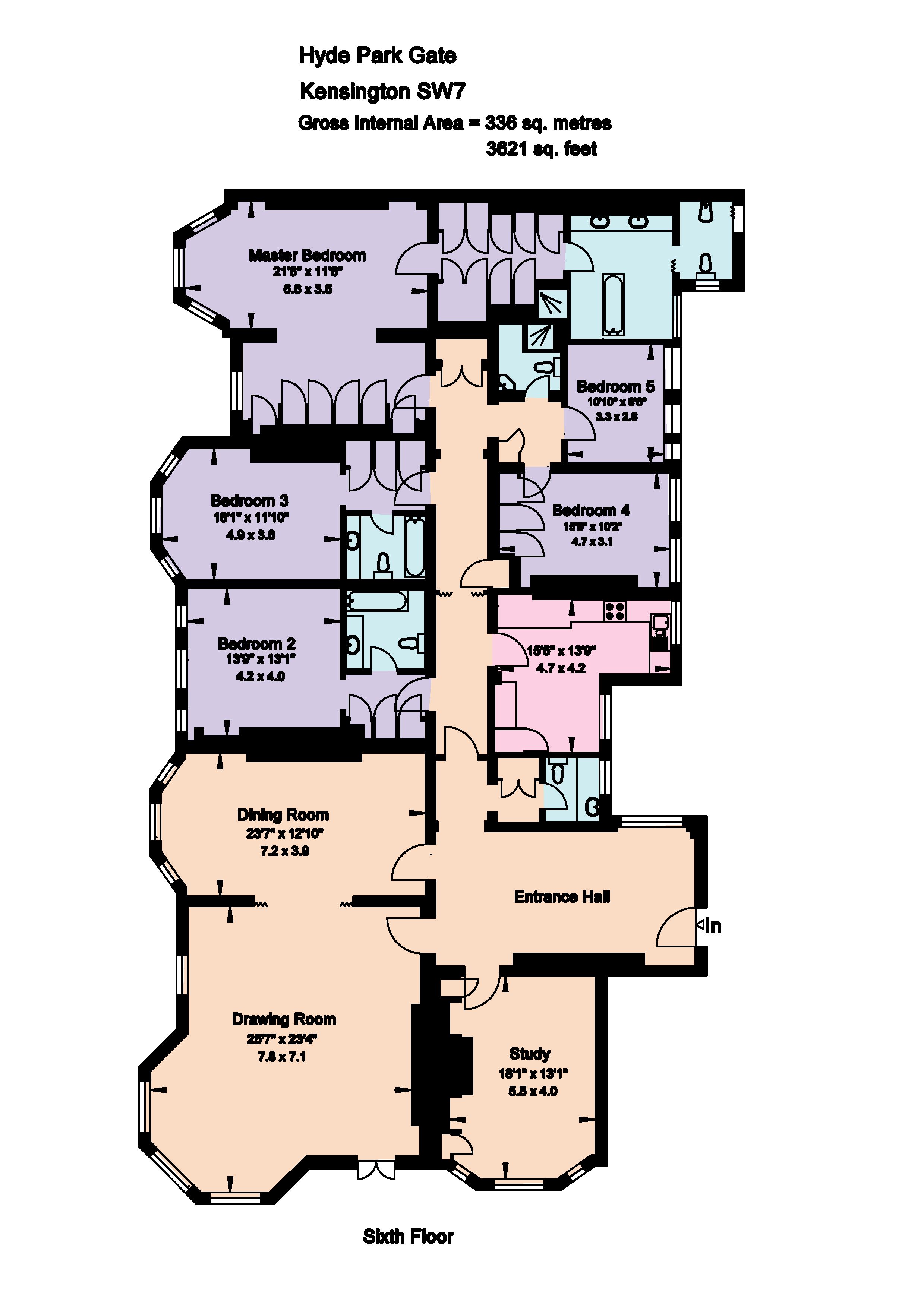 Floorplans For Hyde Park Gate, SW7