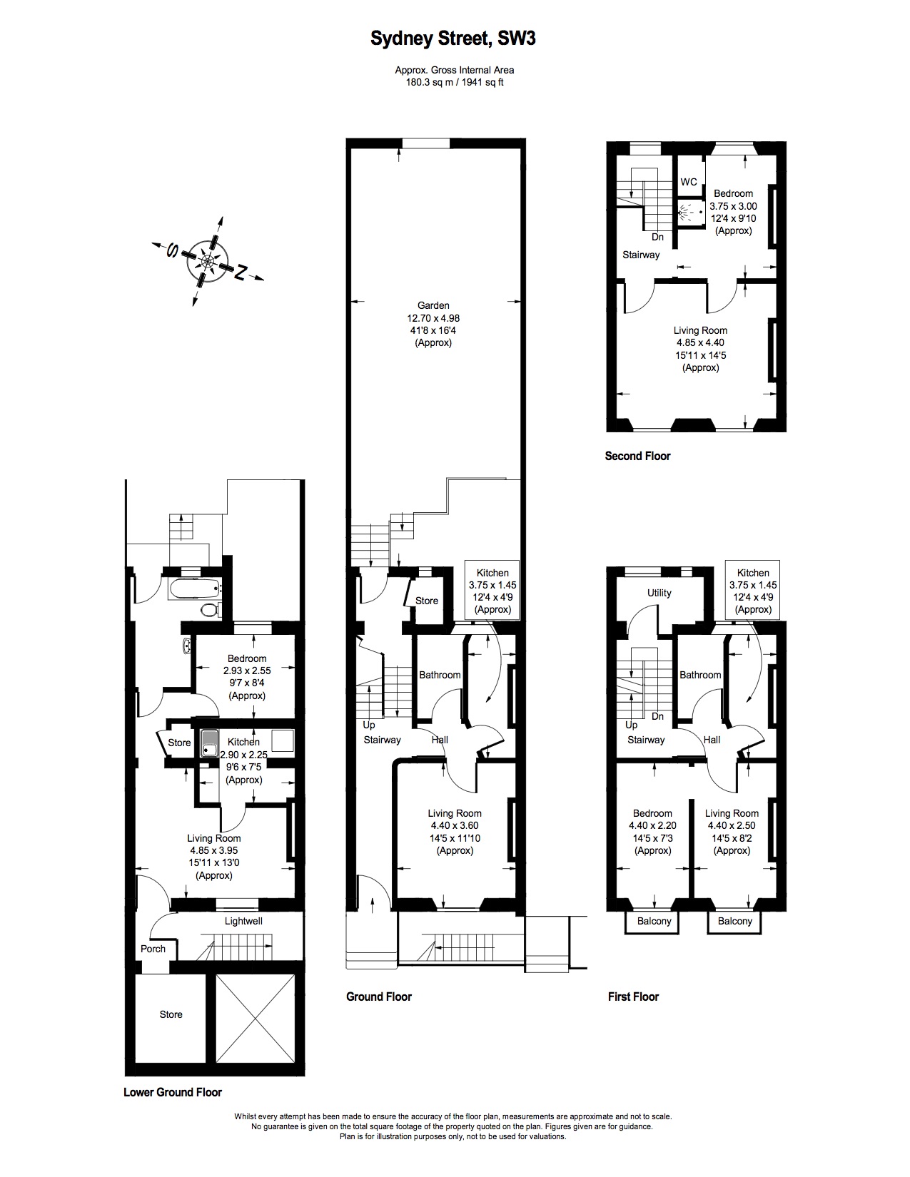 Floorplans For Sydney Street, Chelsea