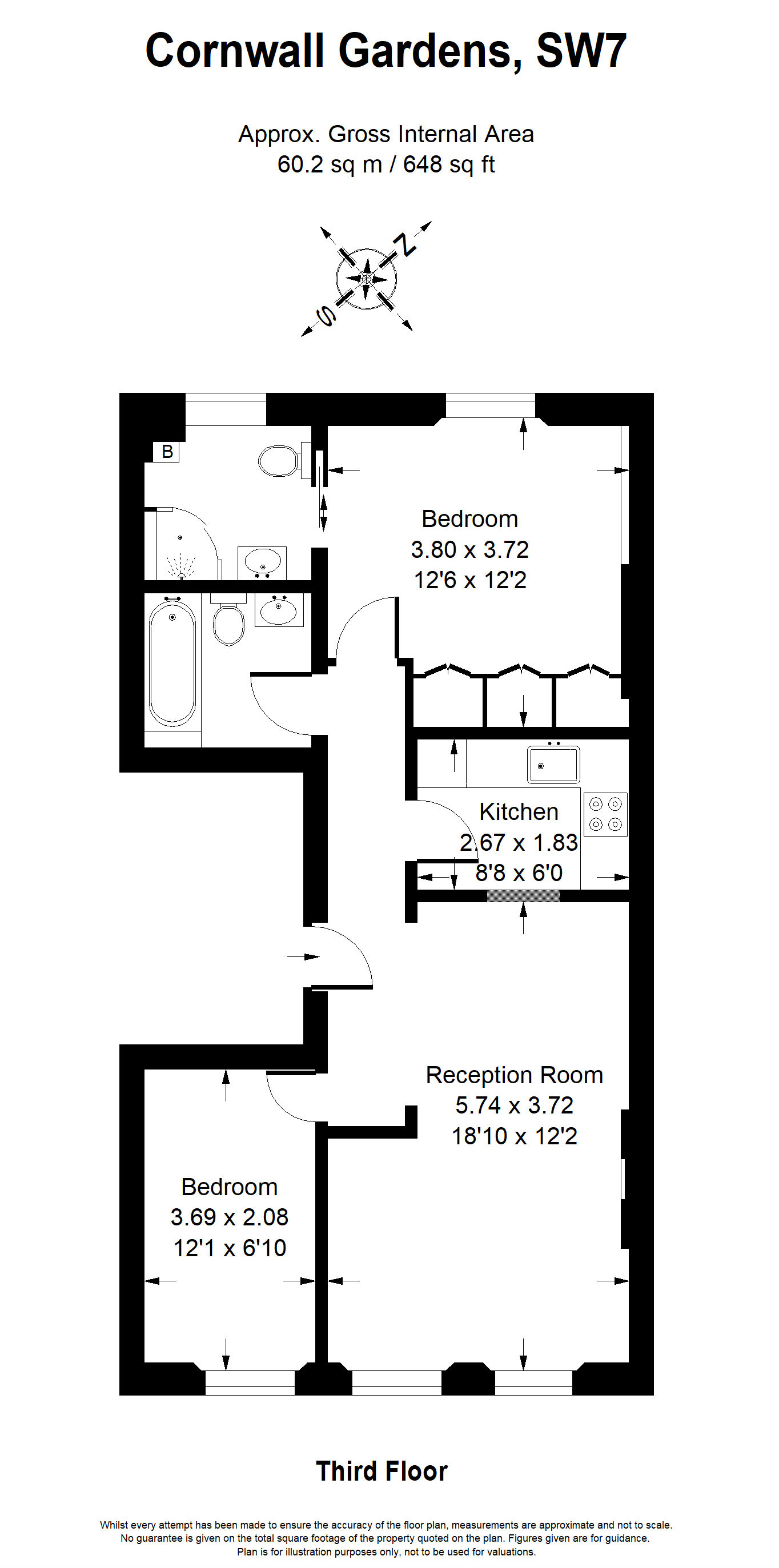 Floorplans For Cornwall Gardens, South Kensington