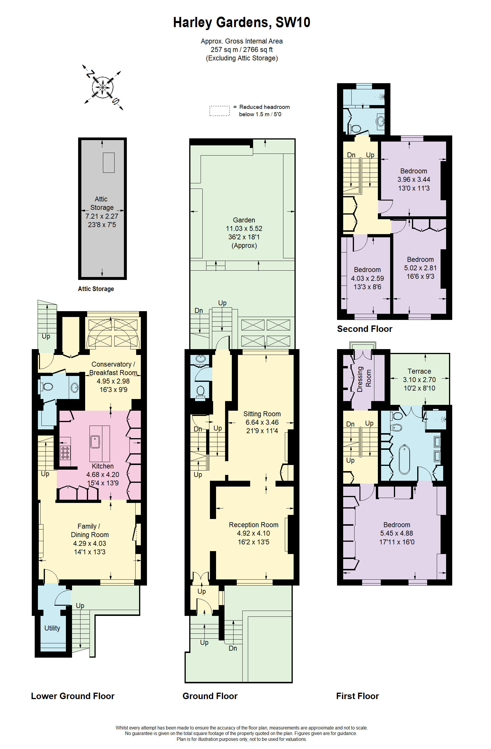 Floorplans For Harley Gardens, Chelsea