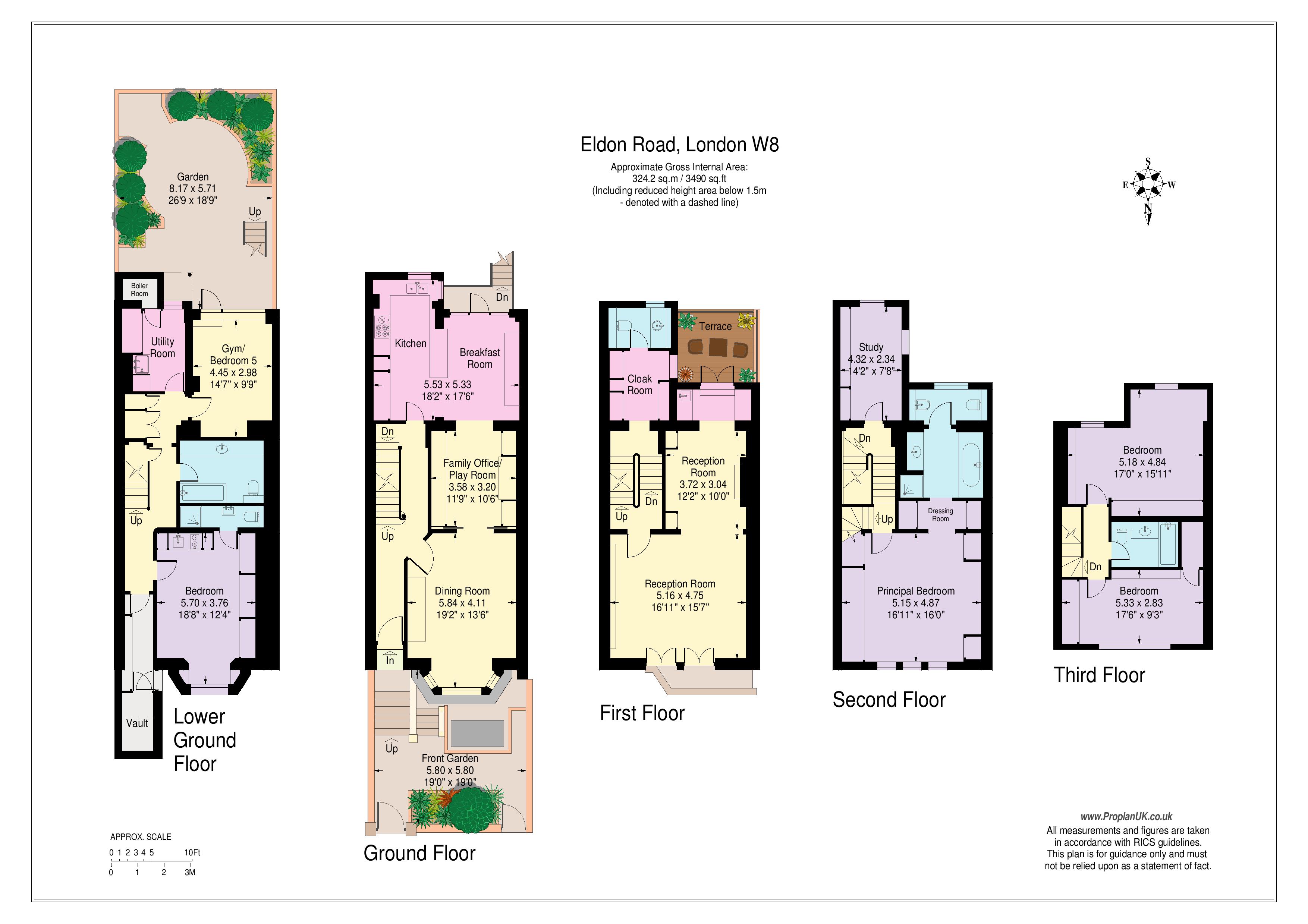 Floorplans For Eldon Road, Kensington