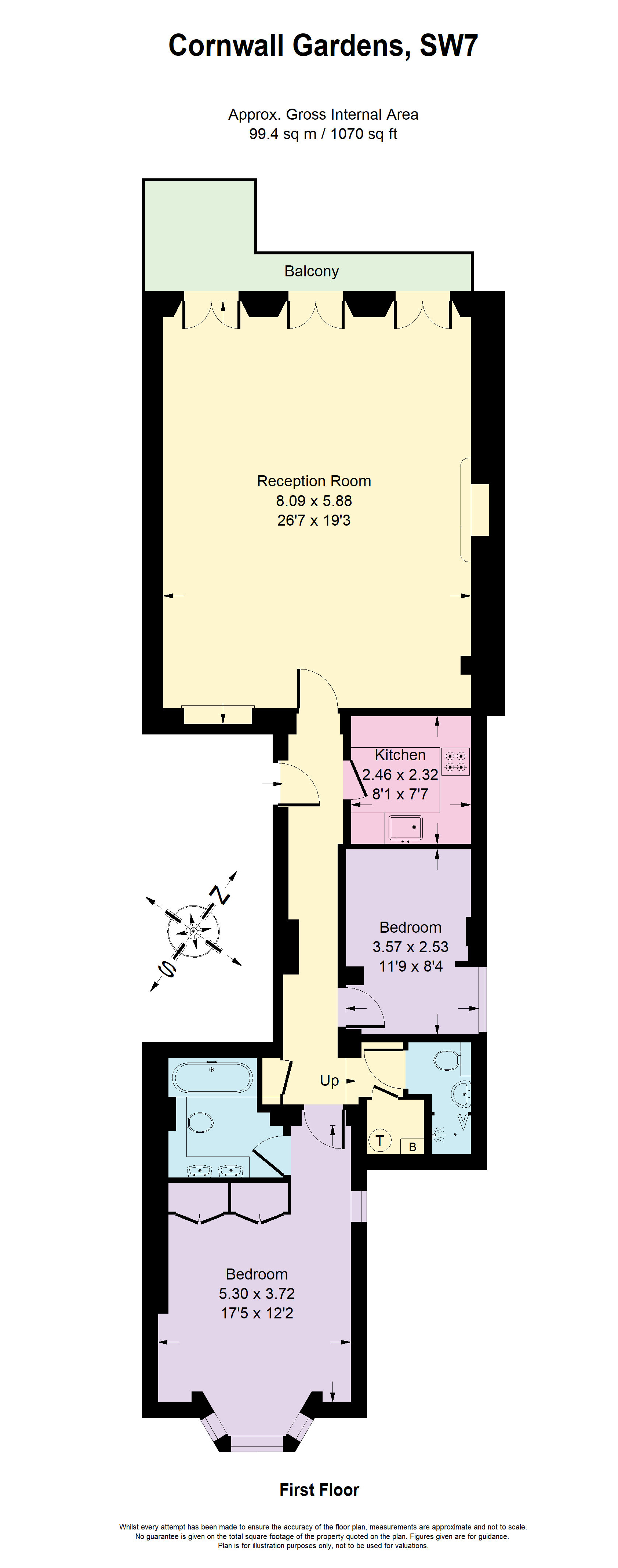 Floorplans For Cornwall Gardens, South Kensington