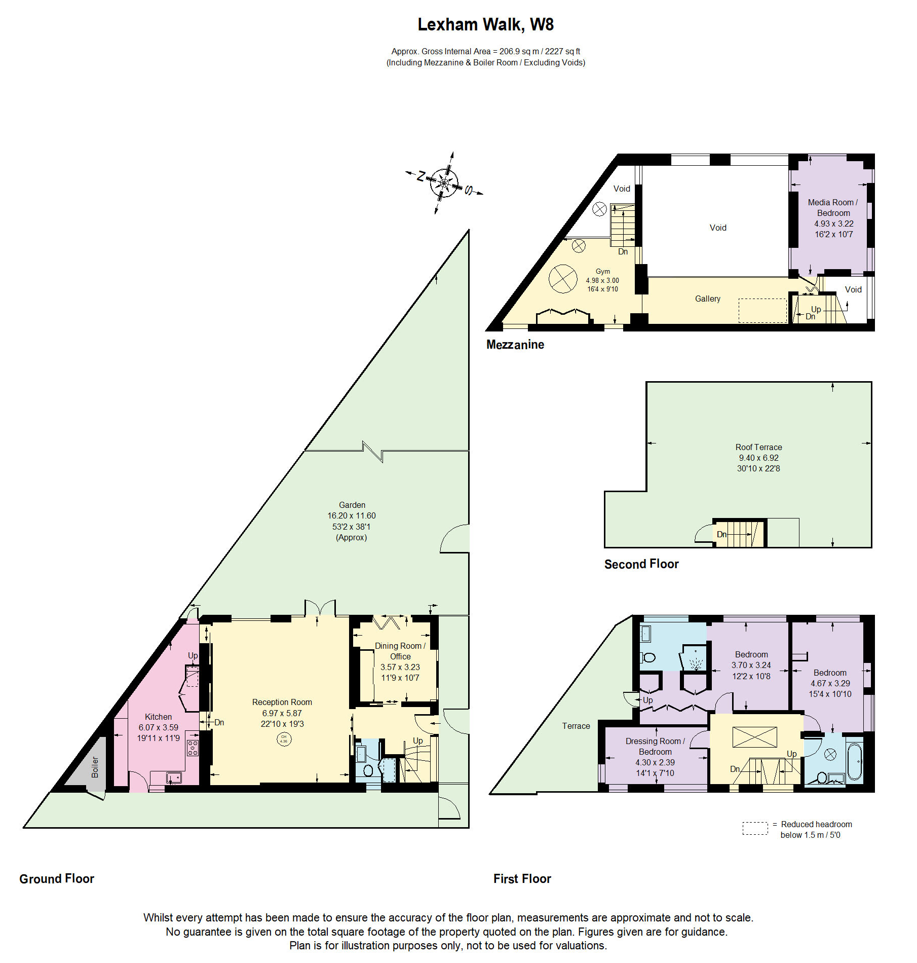 Floorplans For Lexham Walk, Kensington