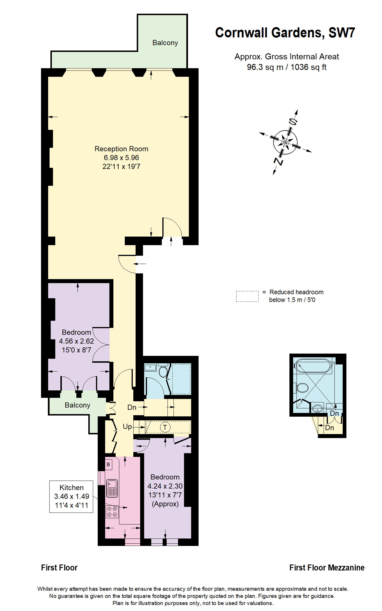 Floorplans For Cornwall Gardens, South Kensington