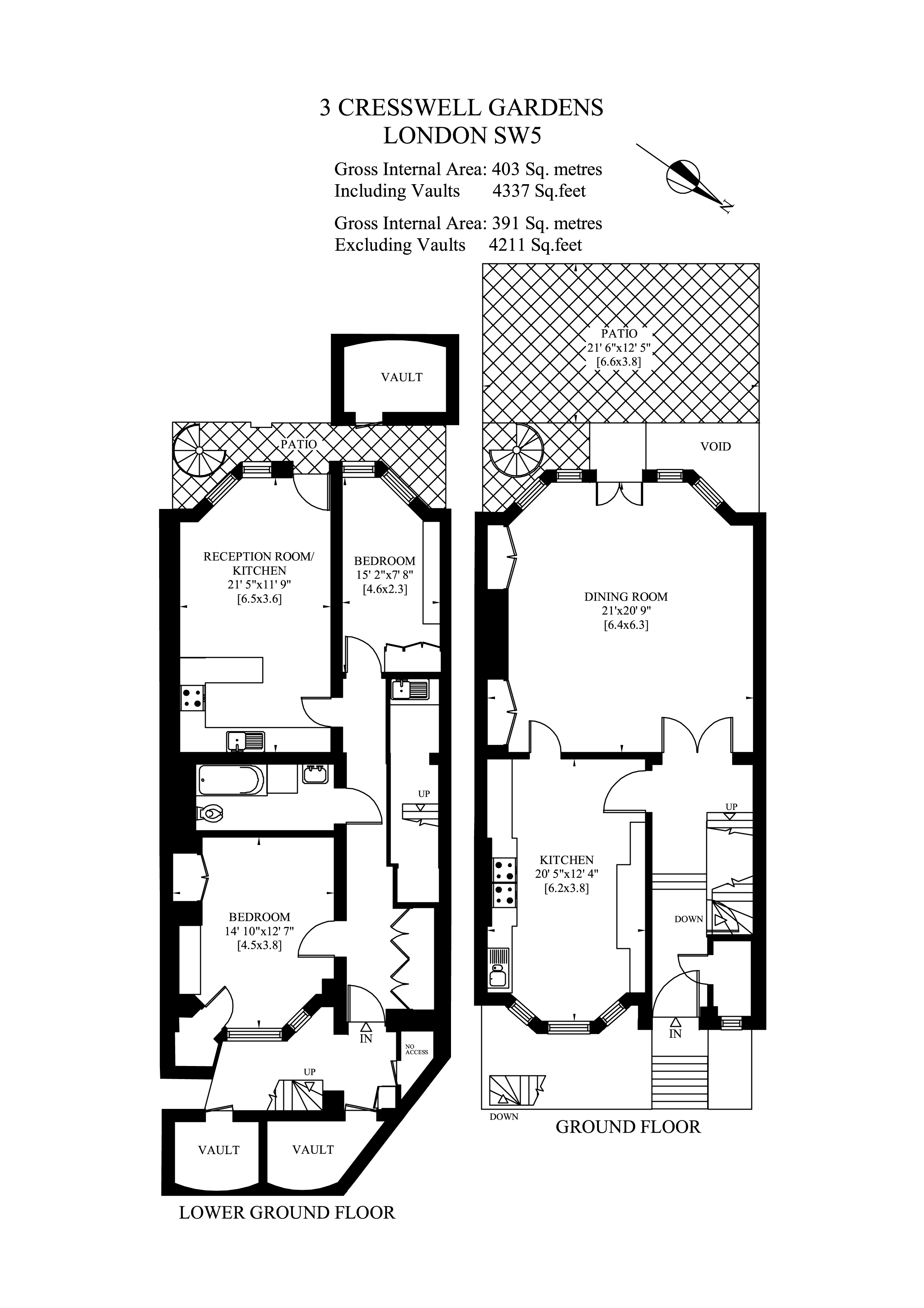 Floorplans For Cresswell Gardens, SW5