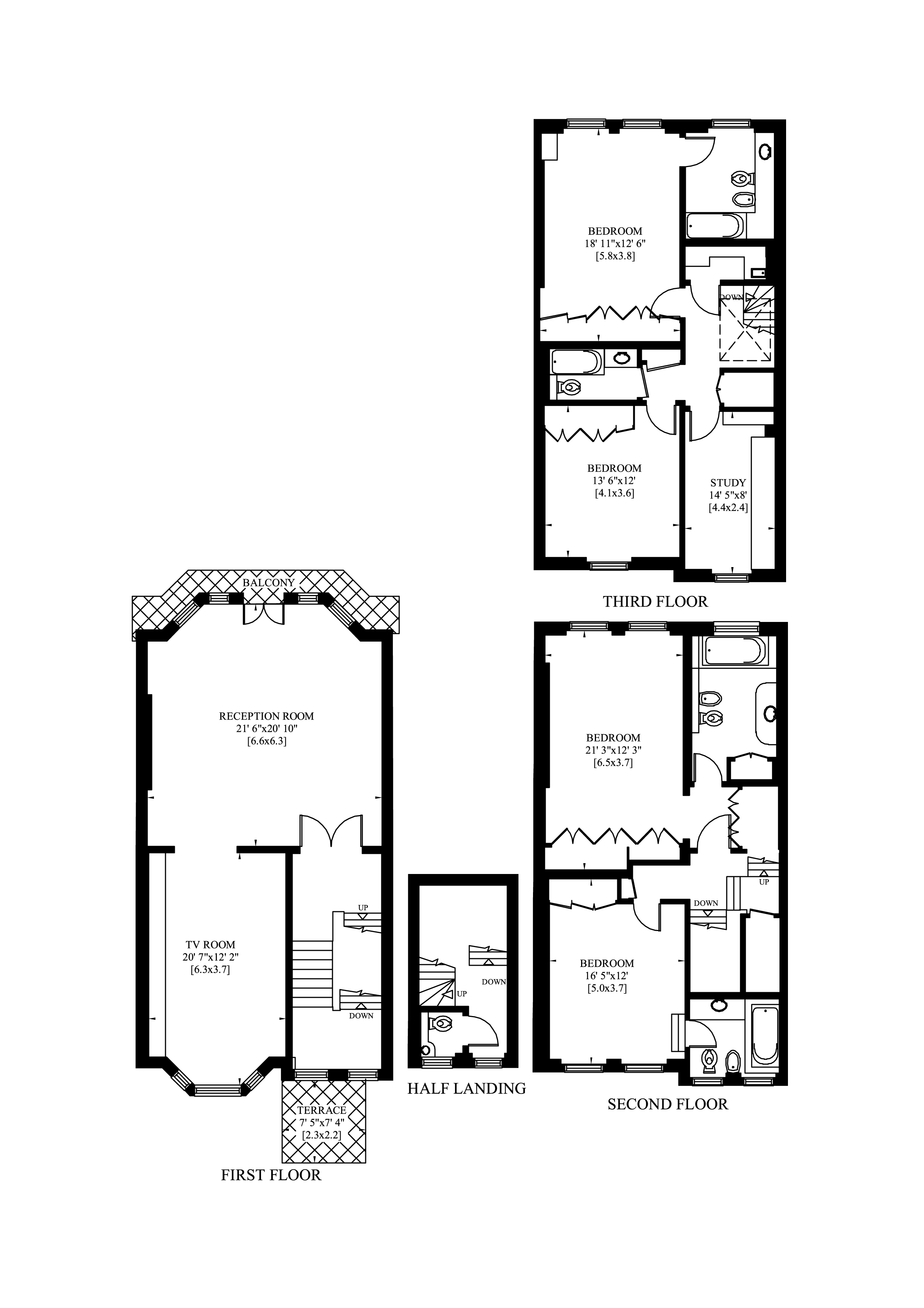 Floorplans For Cresswell Gardens, SW5