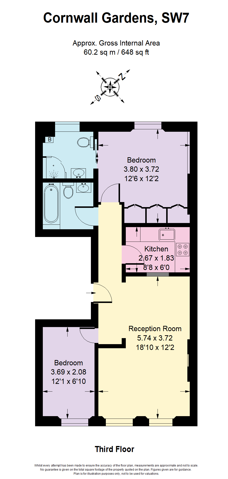Floorplans For Cornwall Gardens, South Kensington