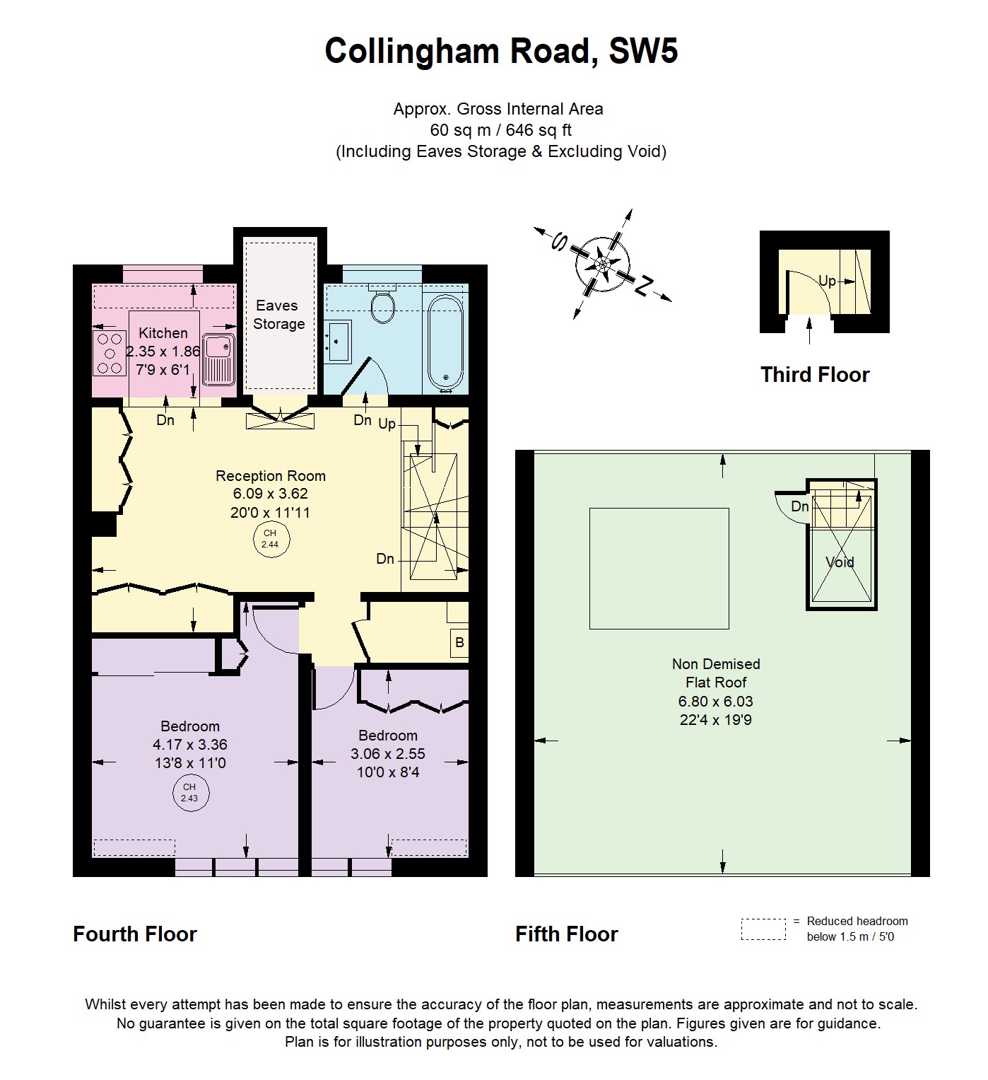 Floorplans For Collingham Road, Earls Court