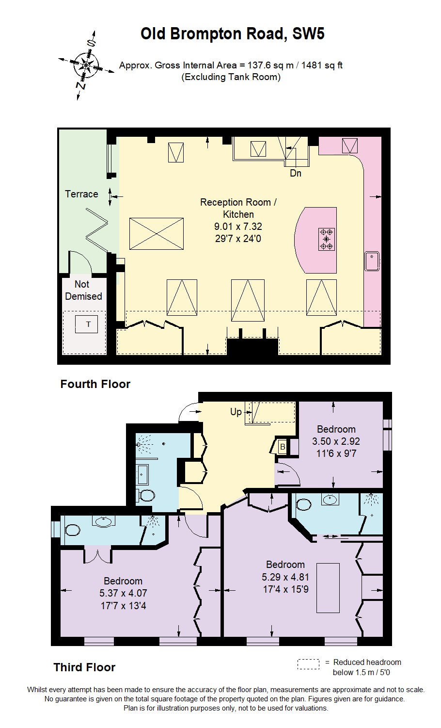 Floorplans For Old Brompton Road, South Kensington