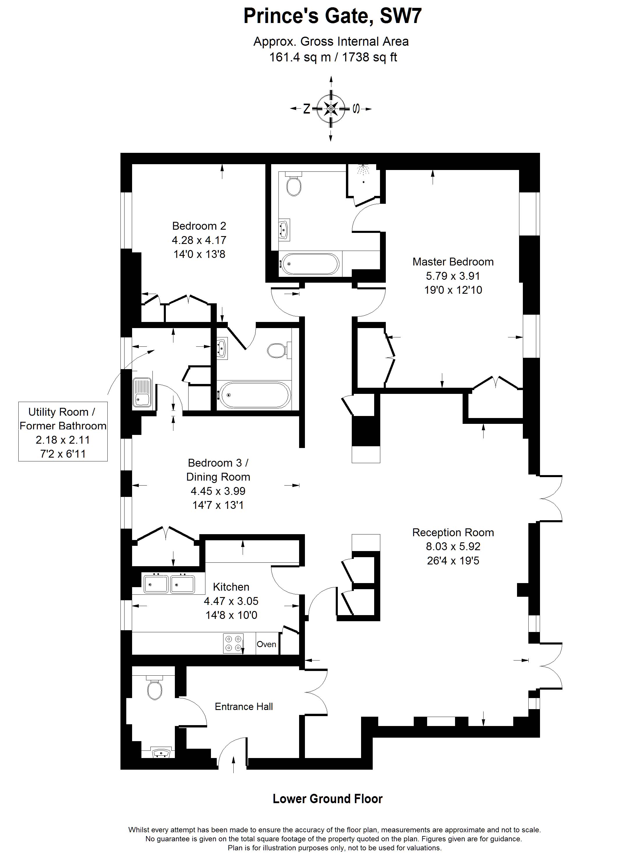 Floorplans For Prince's Gate, Knightsbridge