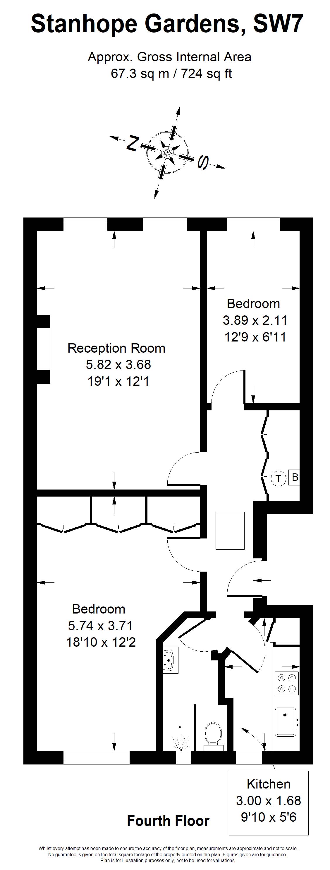 Floorplans For Stanhope Gardens, South Kensington