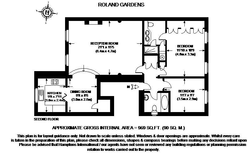 Floorplans For Roland Gardens, London